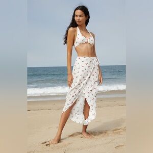 WeWoreWhat Pacsun Cherry Wrap Maxi Skirt
